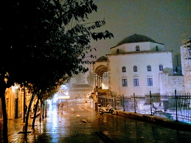 Śnieg w Atenach
